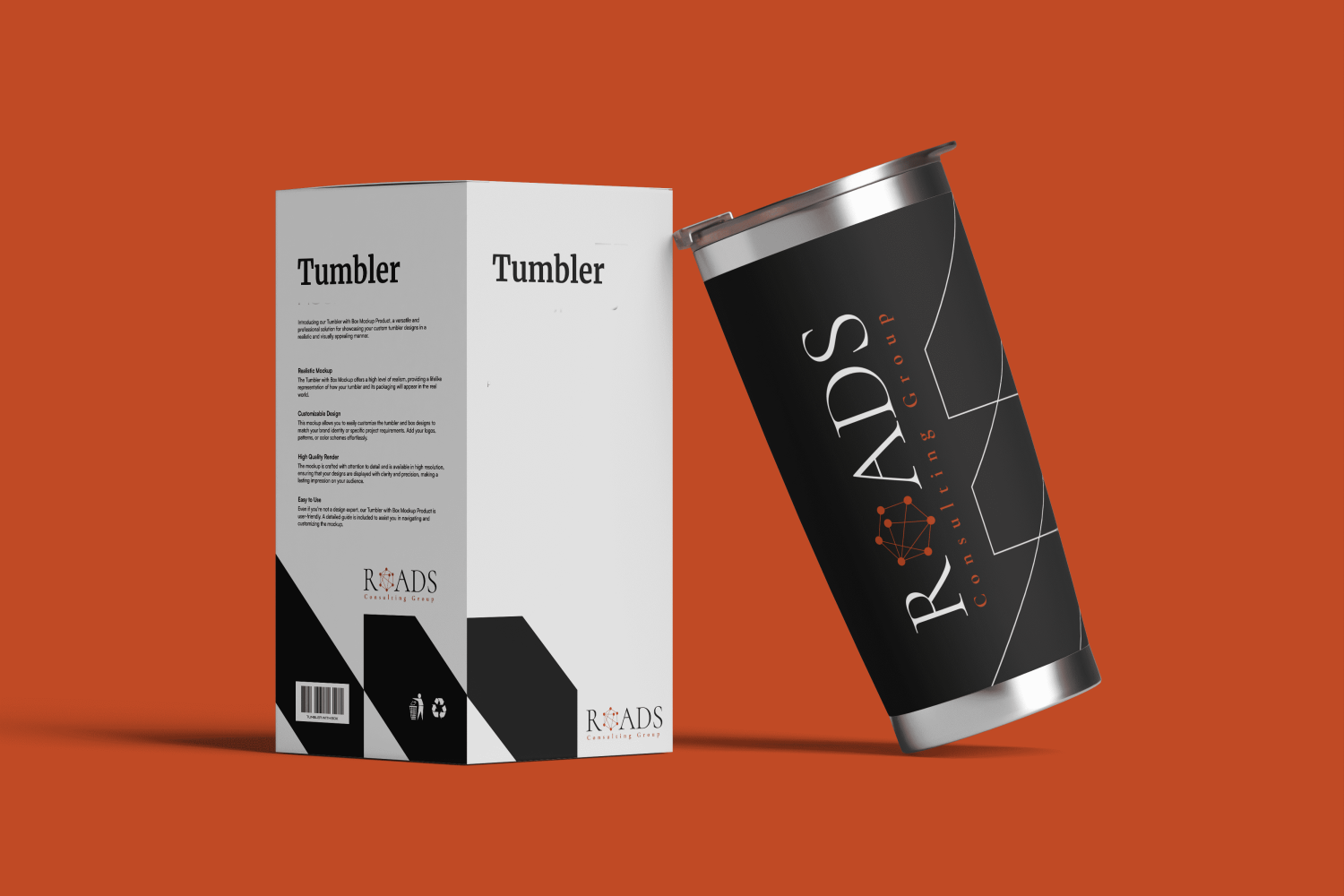 02. Tumbler with Box Mockup